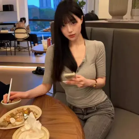 春夏新款纯欲风显胸紧身中袖韩国辣妹纽扣螺纹百搭打底衫t恤上衣商品大图