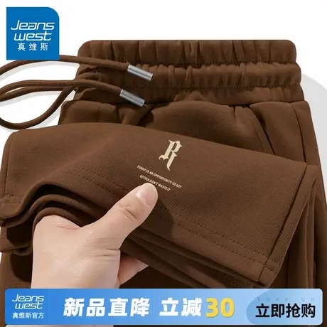 GV真维斯潮流美式休闲裤男款2025秋季宽松阔腿运动裤男直筒裤子C商品大图