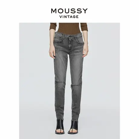 MOUSSY VINTAGE 2025夏季新品低腰破洞小脚裤牛仔裤541FSC12-3080商品大图