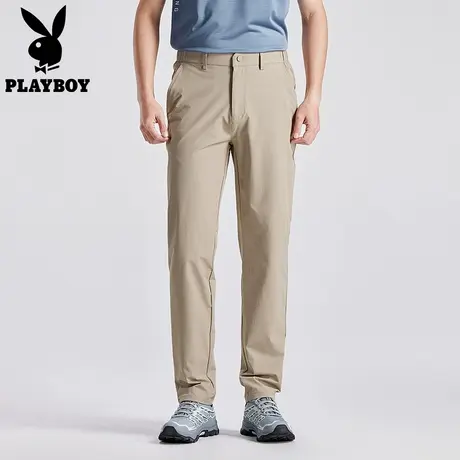 花花公子新款宽松直筒休闲裤男款舒适弹力轻商务西装裤西裤高级感图片