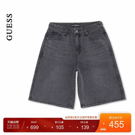 GUESS25年新款夏季女士百搭休闲日常宽松水洗牛仔短裤-OP2D5990商品大图