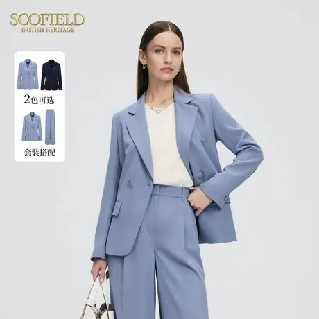 Scofield女装休闲知性职场西装外套收腰长袖外套2025夏季新品商品大图