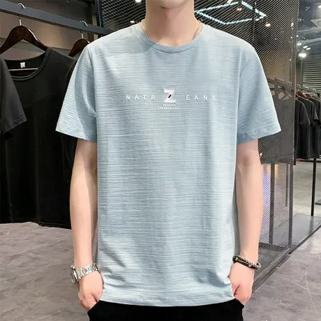冰丝短袖T恤男夏季体恤休闲衣服男装2025新款夏装上衣半袖薄款潮图片