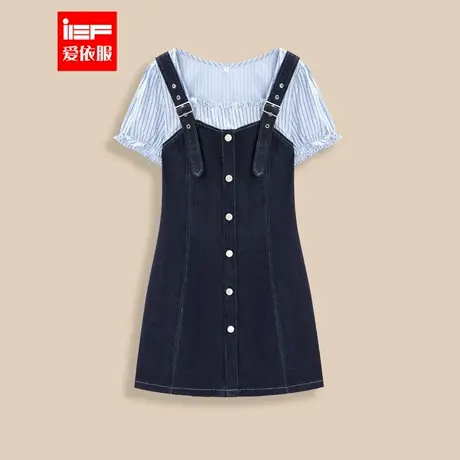 IEF/爱依服大码女装2025夏季新款微胖韩版小众设计感显瘦连衣裙商品大图