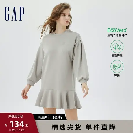 Gap女装秋季新款空气三明治LOGO运动连衣裙591251弹力鱼尾裙图片