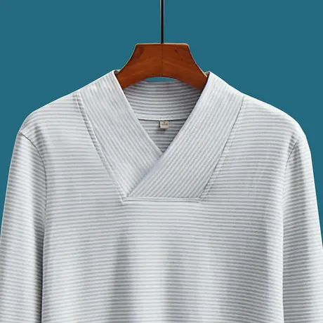 中式改良国风交领长袖打底衫棉女通勤汉服上衣秋冬图片