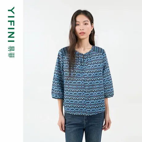 [专柜同款]易菲宽松短款小衫商品大图