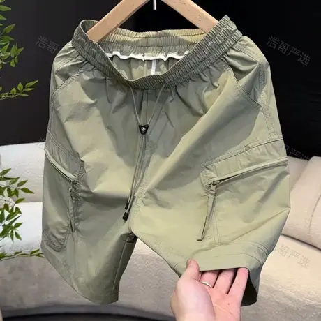 2025夏季新款男士工装风短裤个性加肥加大码休闲裤个性男款中裤子图片