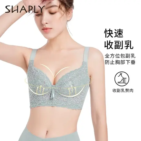 Shaply/莎莲妮轻薄性感蕾丝调整型文胸加高侧翼收副乳防下垂内衣商品大图