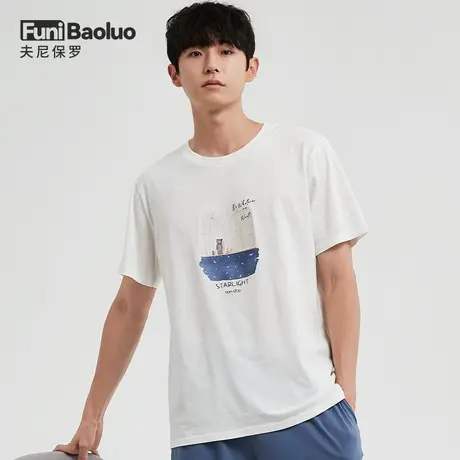 【时光里】t恤男夏季薄款纯棉短袖印花宽松男装上衣服半袖打底衫图片