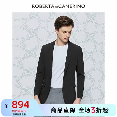 【春季新品】ROBERTA诺贝达男装单西服修身纯色休闲西装商务外套图片