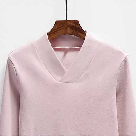 打底衫女内搭复古式汉服内衬中衣改良长袖T恤中厚上衣女黑色秋冬图片