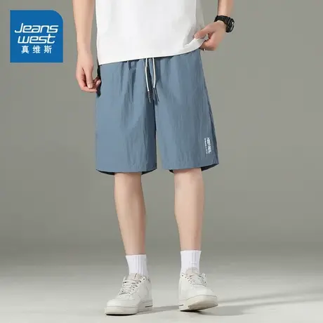 E5真维斯男装2025春季新款 潮流时尚简约短裤休闲运动五分短裤商品大图