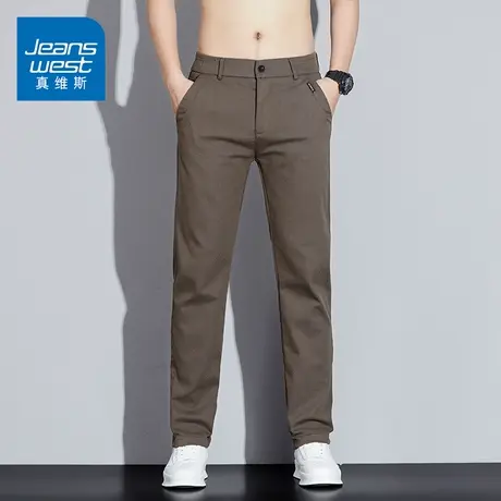 KZ真维斯咖啡色商务西裤工作上班耐磨休闲裤男士西装春秋季男裤子商品大图