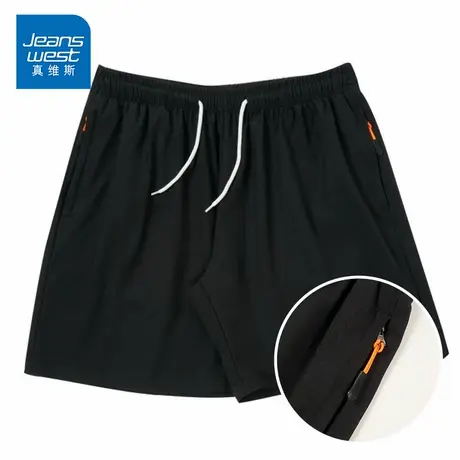 KP真维斯男装运动短裤夏季薄款宽松弹力休闲裤舒适百搭简约五分裤商品大图