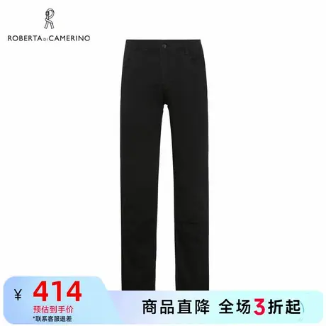 ROBERTA诺贝达春男装装纯色直筒宽松长裤直筒牛仔裤男装商品大图