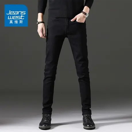 KZ真维斯修身小脚牛仔长裤男士弹力四面弹性男裤子休闲春季春秋款商品大图