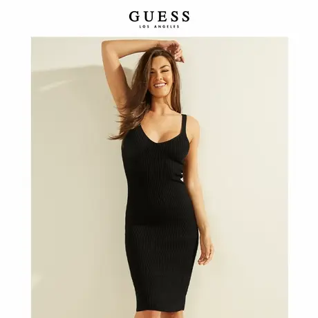 GUESS2022新款夏女士复古欧美性感吊带连衣裙-W0GK26R2GK1商品大图