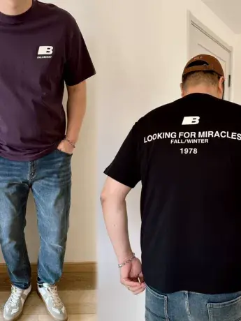 大依无忧夏新款大码男装紫色字母潮胖子加肥加大男款圆领短袖T恤图片