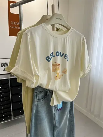 韩版百搭休闲温柔圆领短袖t恤女宽松显瘦亲肤内搭打底衫夏季新款图片