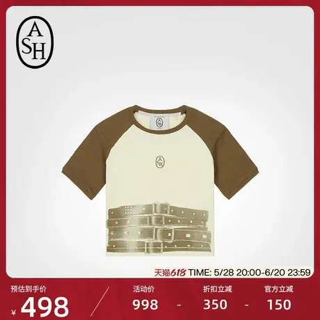 ASH女装春夏T-SHIRT时尚宽松圆领短袖创意印花T恤女商品大图