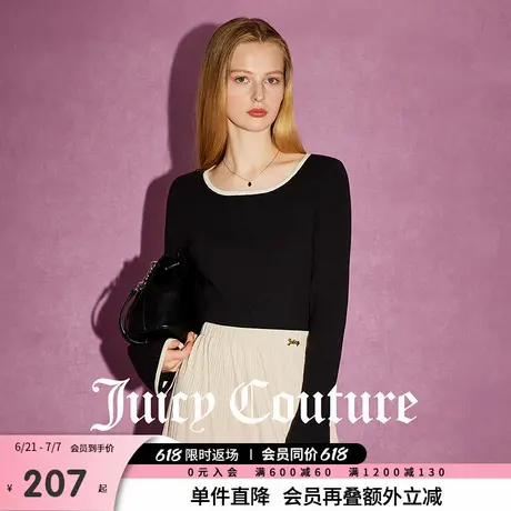 Juicy Couture橘滋春夏新款上衣针织毛衫内搭时尚喇叭袖毛衣女商品大图