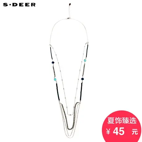 sdeer圣迪奥设计感多层次串珠装饰项链S16384382图片