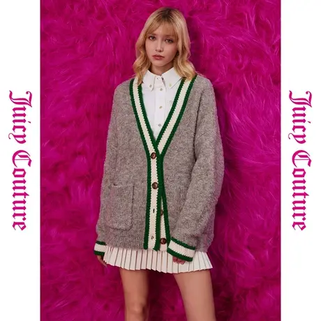 Juicy Couture橘滋春夏新款上衣针织开衫毛衫时尚百搭毛衣外套女商品大图