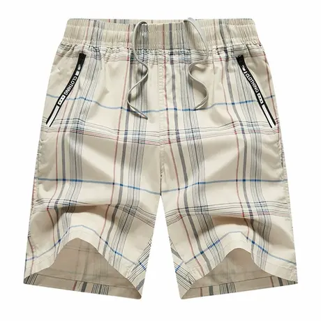 夏季新款潮流男士印花格子薄款五分休闲短裤百搭外穿舒适工装中裤图片