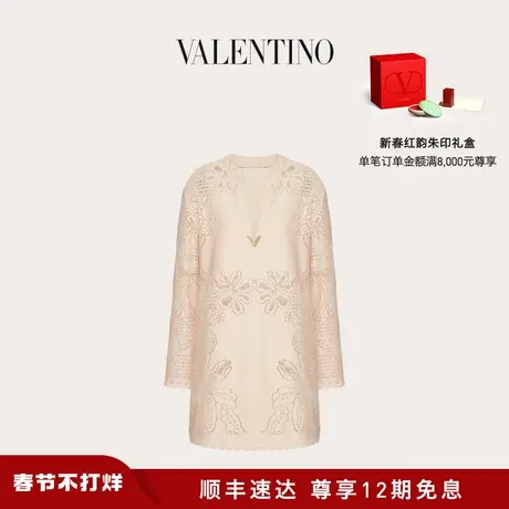 【新品】华伦天奴VALENTINO女士 VALENTINO 棉质花纹连衣裙商品大图