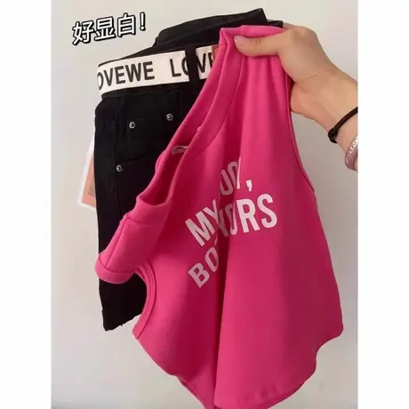 无袖背心女夏外穿内搭短款2025年新款打底衫夏日多巴胺穿搭上衣女商品大图