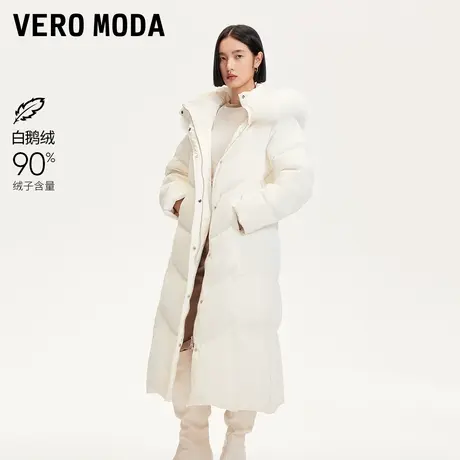 Vero Moda羽绒服24秋冬新款90白鹅绒可拆狐狸毛领324412027商品大图