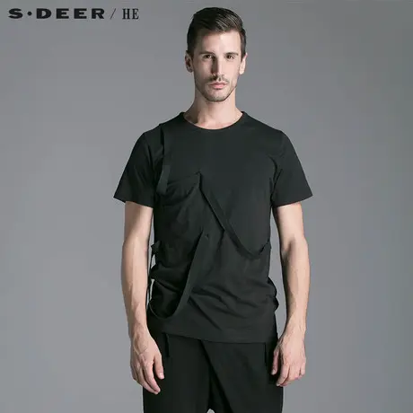 S.Deer/He【惠】 圣迪奥工装设计短袖T恤H14270182图片