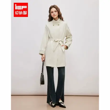 IEF/爱依服2025春季新款法式成熟优雅英伦风通勤百搭风衣中外套商品大图
