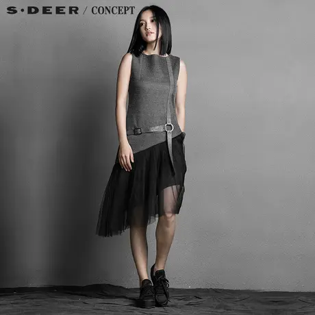 S·DEER＼CONCEPT【新品】圣迪奥时尚设计感拼接连衣裙S15381294图片