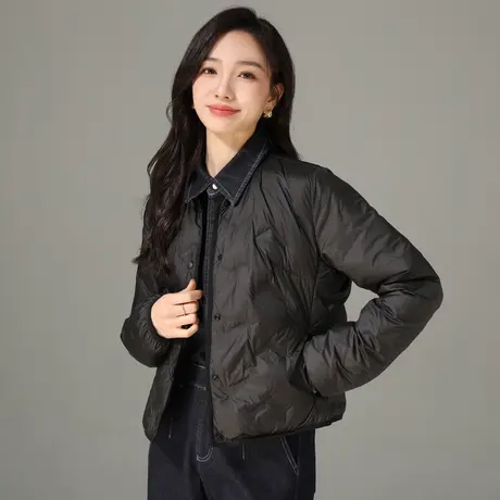 轻薄羽绒服女冬季小个子2024新款秋冬内搭白鸭绒内胆棉服加绒外套商品大图