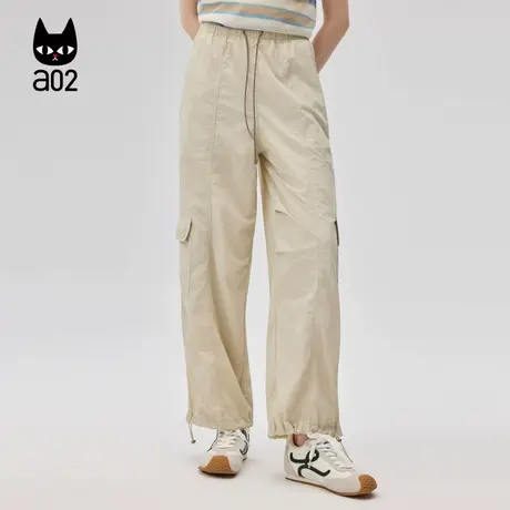 a02山系阔腿工装裤女2025新款夏季薄款空调裤束脚长裤休闲下装图片