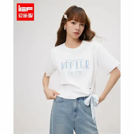 IEF/爱依服上衣2025夏季新款韩版时尚小众设计通勤气质百搭T恤图片
