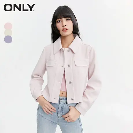 ONLY奥莱夏季简约休闲显瘦宽松翻领短款长袖外套女商品大图