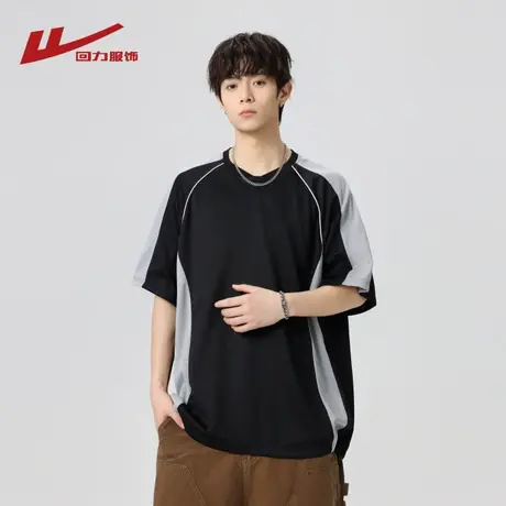 回力冰丝速干短袖t恤男士夏季薄款2025新款宽松休闲男生半袖体恤图片