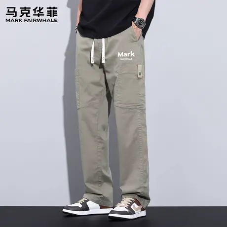 马克华菲美式潮流工装裤男款2025新款夏季直筒阔腿休闲长裤子薄X图片