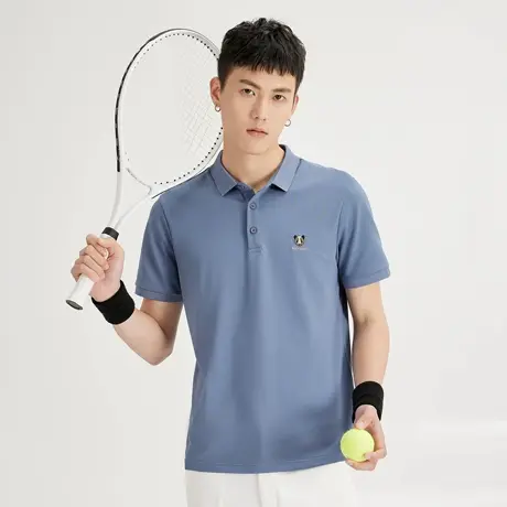 索罗娜抗菌熊猫刺绣凉感Polo衫男士短袖休闲翻领冰丝T恤保罗体恤图片