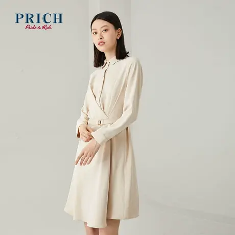 【直播秒杀】PRICH2021年秋季新款设计感纯色连衣裙图片