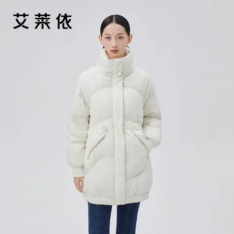 【直播】艾莱依冬装气质百搭羽绒服女爱心抽褶设计感时尚外套商品大图