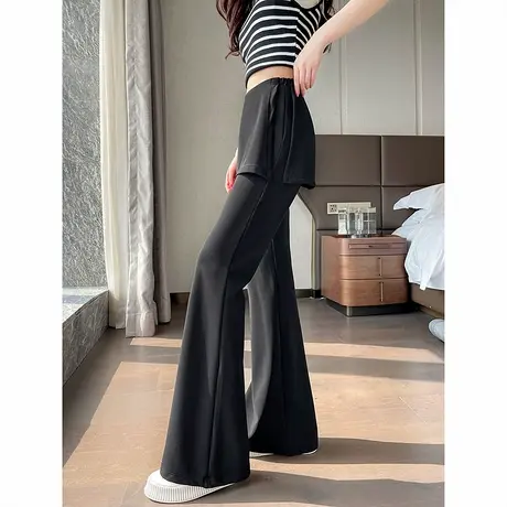 时尚气质气质显瘦设计感休闲裤女士2025年夏日新品薄款通勤长裤子商品大图