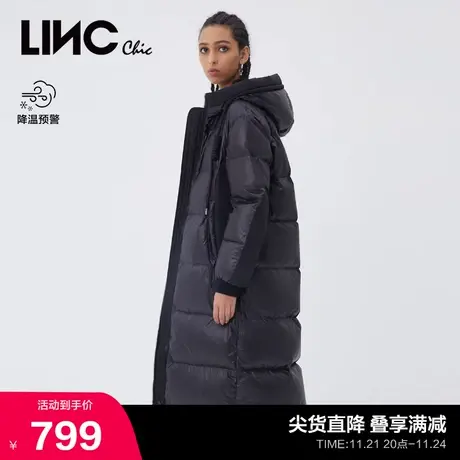 LINCCHIC金羽杰羽绒服女软糯修身长款羽绒服女冬季外套Y21808130Y商品大图