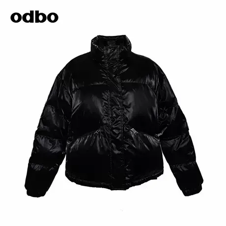 odbo/欧迪比欧潮流亮面棉服外套时尚复古风原创设计羽绒服白鸭绒商品大图