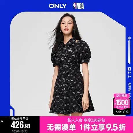 ONLY2023秋季新款NBA联名款复古收腰短裙牛仔连衣裙女|123242053商品大图