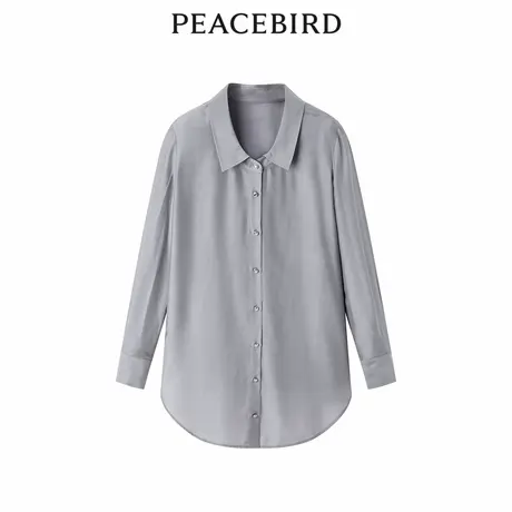 【来了就好】太平鸟长袖桑蚕丝衬衫A1CAE2169图片