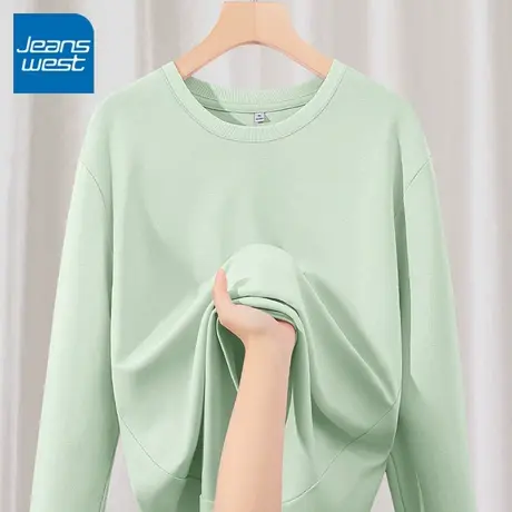 KV真维斯卫衣女2025新款爆款春秋款圆领上衣小个子宽松休闲外套女图片